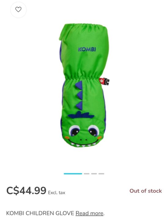 KOMBI Candy Man Child Mittens for enfants/ 1-2 years old - Picture 5 of 6